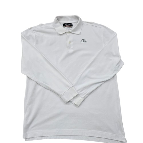 Polo uomo kappa bianca manica - uomo,